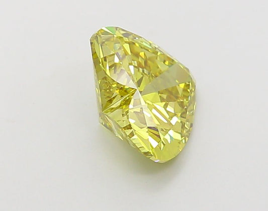 Lab-Grown Heart Diamond - 1.82 Carats, Fancy Vivid Yellow Color, VS1 Clarity - Certified by IGI - Report Number: LG647454201