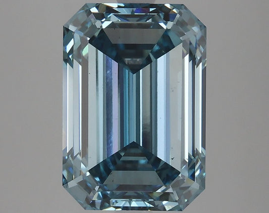 Lab-Grown Emerald Diamond - 5.21 Carats, Fancy Intense Blue Color, VS1 Clarity - Certified by IGI - Report Number: LG621483220
