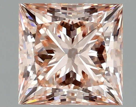 Lab-Grown Princess Diamond - 1.4 Carats, Fancy Intense Pink Color, VS1 Clarity - Certified by IGI - Report Number: LG634441439