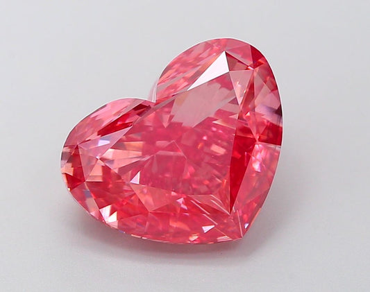 Lab-Grown Heart Diamond - 5.74 Carats, Fancy Vivid Pink Color, VS2 Clarity - Certified by IGI - Report Number: LG643421503