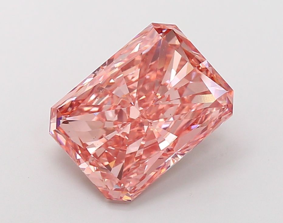 Lab-Grown Radiant Diamond - 6.0 Carats, Fancy Vivid Pink Color, VS2 Clarity - Certified by IGI - Report Number: LG691553440