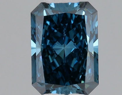 Lab-Grown Radiant Diamond - 0.55 Carats, Fancy Deep Blue Color, VS1 Clarity - Certified by IGI - Report Number: LG620411872