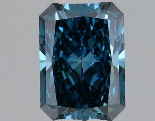 Lab-Grown Radiant Diamond - 0.55 Carats, Fancy Deep Blue Color, VS1 Clarity - Certified by IGI - Report Number: LG620411872