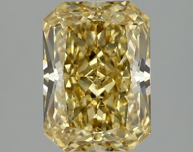 Lab-Grown Radiant Diamond - 2.06 Carats, Fancy Vivid Yellow Color, VVS2 Clarity - Certified by IGI - Report Number: LG677549832