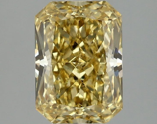 Lab-Grown Radiant Diamond - 2.06 Carats, Fancy Vivid Yellow Color, VVS2 Clarity - Certified by IGI - Report Number: LG677549832