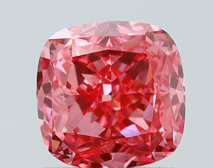 Lab-Grown Cushion Diamond - 1.54 Carats, Fancy Vivid Pink Color, VS1 Clarity - Certified by IGI - Report Number: LG624426937