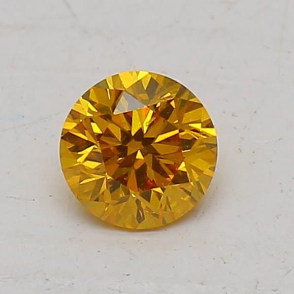 Round 0.19ct Orangey Yellow • GIA • 5232790109