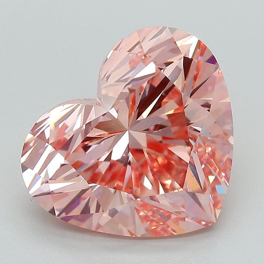 Lab-Grown Heart Diamond - 6.23 Carats, Fancy Vivid Pink Color, VS2 Clarity - Certified by IGI - Report Number: LG607368962