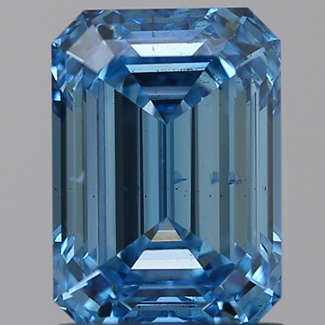 Lab-Grown Emerald Diamond - 1.51 Carats, Fancy Vivid Blue Color, SI1 Clarity - Certified by IGI - Report Number: LG560221308