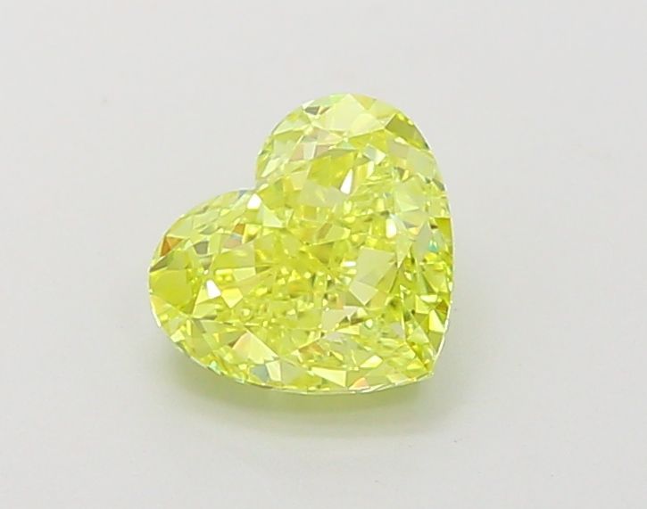 Lab-Grown Heart Diamond - 1.26 Carats, Fancy Vivid Yellow Color, VVS2 Clarity - Certified by IGI - Report Number: LG660440349