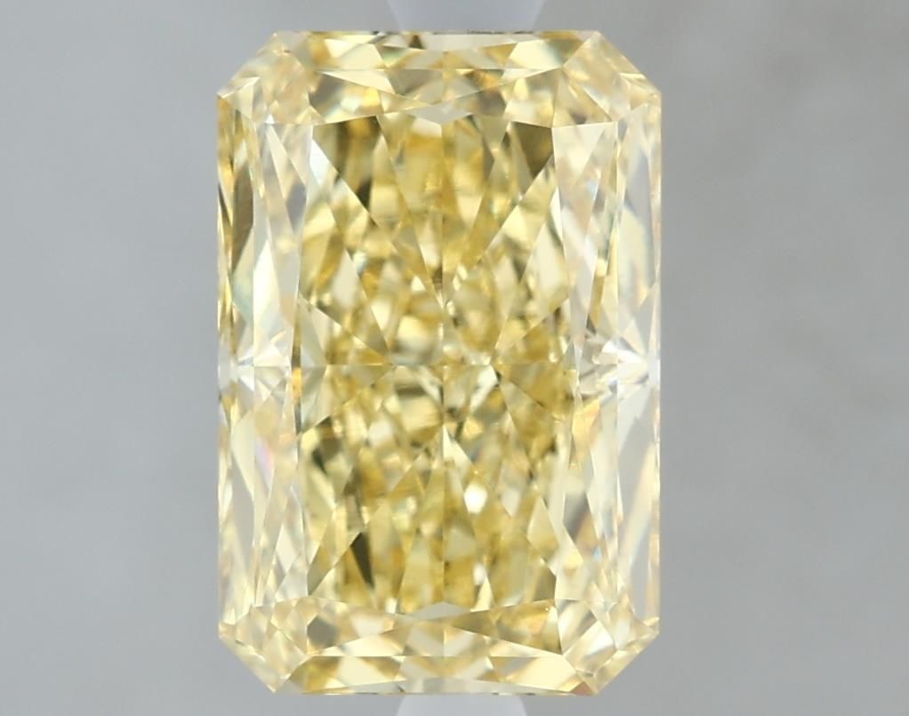Lab-Grown Radiant Diamond - 2.51 Carats, Fancy Vivid Yellow Color, VVS2 Clarity - Certified by IGI - Report Number: 625453838