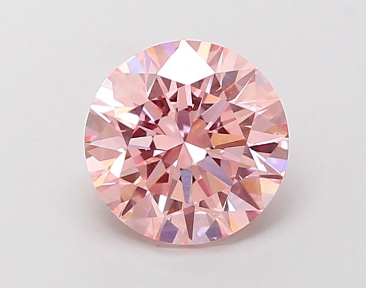 Lab-Grown Round Diamond - 1.46 Carats, Fancy Intense Pink Color, VS1 Clarity - Certified by IGI - Report Number: LG691565534