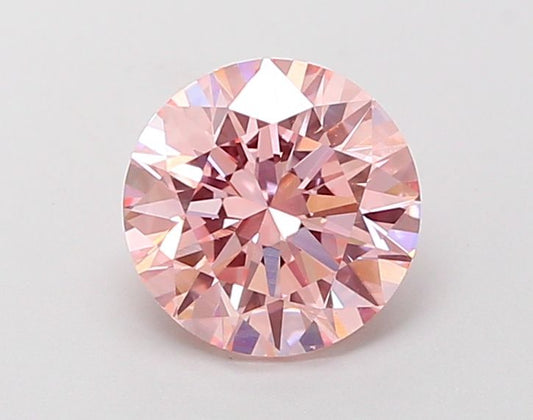Lab-Grown Round Diamond - 1.46 Carats, Fancy Intense Pink Color, VS1 Clarity - Certified by IGI - Report Number: LG691565534