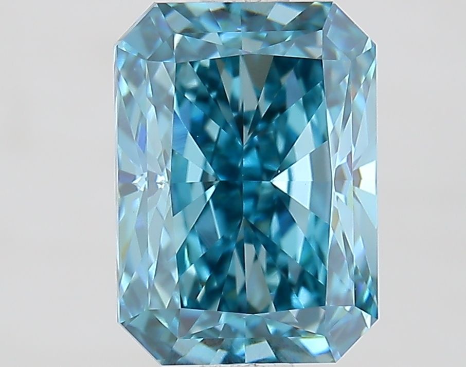 Lab-Grown Radiant Diamond - 2.07 Carats, Fancy Vivid Blue Color, VVS2 Clarity - Certified by IGI - Report Number: LG671479676
