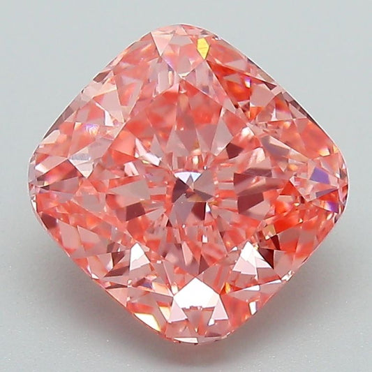 Lab-Grown Cushion Diamond - 3.01 Carats, Fancy Vivid Pink Color, VVS2 Clarity - Certified by IGI - Report Number: LG628490416
