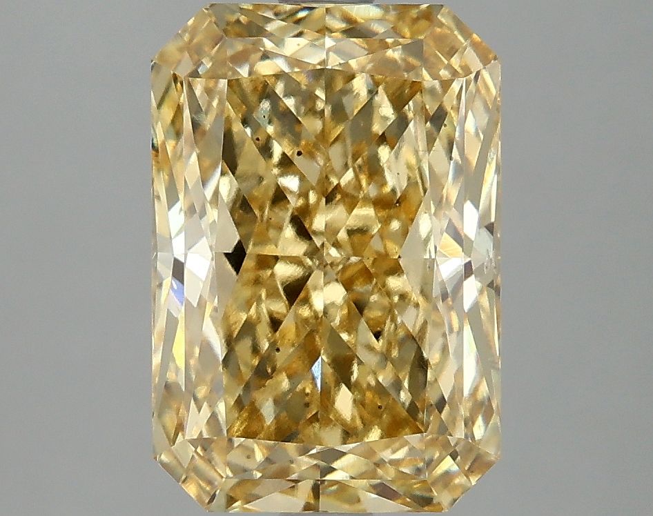 Lab-Grown Radiant Diamond - 4.02 Carats, Fancy Vivid Yellow Color, VS2 Clarity - Certified by IGI - Report Number: LG660496219