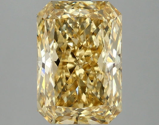 Lab-Grown Radiant Diamond - 4.02 Carats, Fancy Vivid Yellow Color, VS2 Clarity - Certified by IGI - Report Number: LG660496219