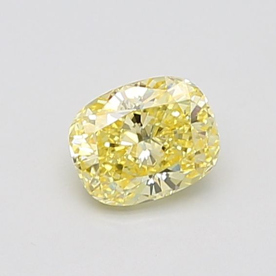 Lab-Grown Cushion Diamond - 1.01 Carats, Fancy Intense Yellow Color, VS1 Clarity - Certified by IGI - Report Number: LG668472947