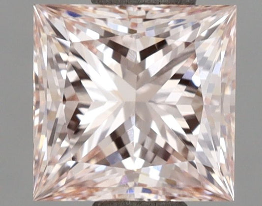 Lab-Grown Princess Diamond - 1.08 Carats, Fancy Pink Color, VVS2 Clarity - Certified by IGI - Report Number: LG675529074