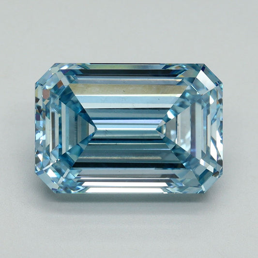 Lab-Grown Emerald Diamond - 7.86 Carats, Fancy Intense Blue Color, VS1 Clarity - Certified by IGI - Report Number: LG636438494