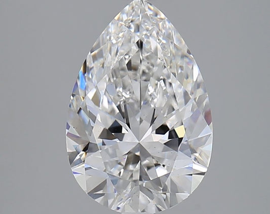 Lab-Grown Pear Diamond - 2.54 Carats, E Color, VS2 Clarity - Certified by IGI - Report Number: LG610342827