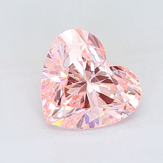 Lab-Grown Heart Diamond - 2.52 Carats, Fancy Intense Pink Color, VVS2 Clarity - Certified by IGI - Report Number: LG681514664