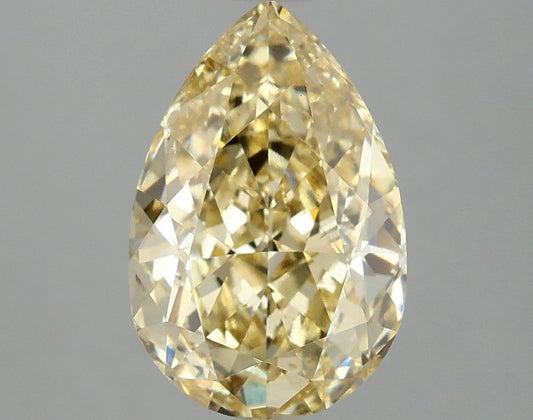 Lab-Grown Pear Diamond - 3.02 Carats, Fancy Intense Yellow Color, VS2 Clarity - Certified by IGI - Report Number: LG660418721
