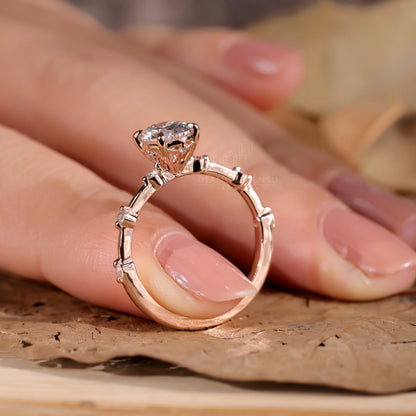 Im Labor gezüchteter französischer Pavé-Ewigkeitsring aus 14 Karat Weißgold (LD1033) (1 Karat)