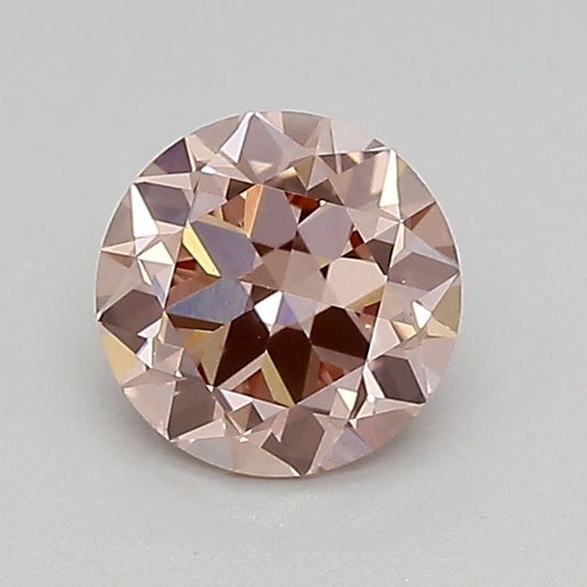 Lab-Grown Round Diamond - 0.7 Carats, Fancy Intense Pink Color, VS1 Clarity - Certified by IGI - Report Number: LG669450706