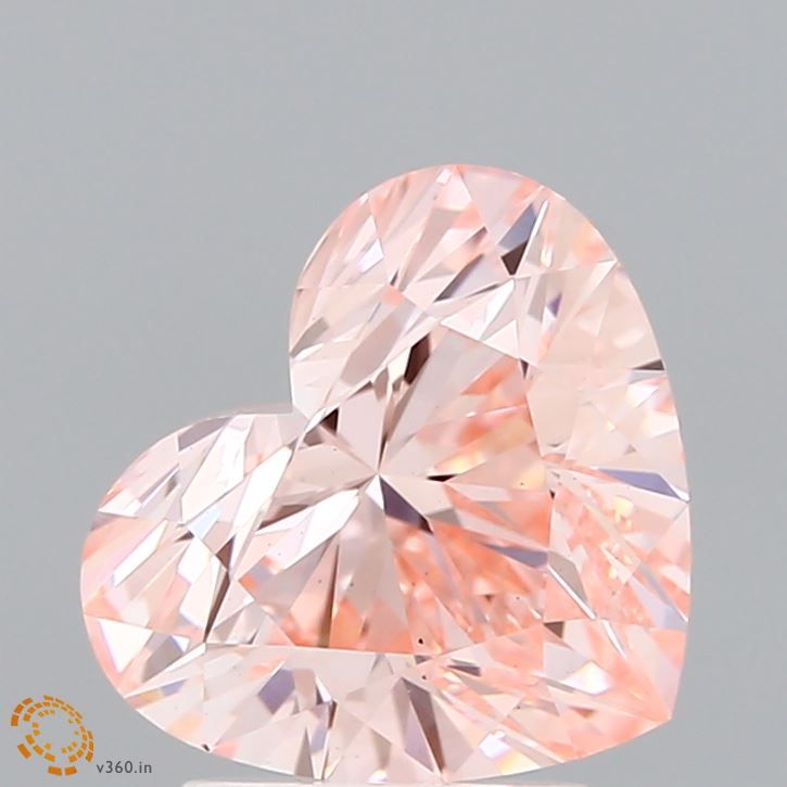 Lab-Grown Heart Diamond - 2.54 Carats, Fancy Intense Pink Color, VS1 Clarity - Certified by IGI - Report Number: 632474376