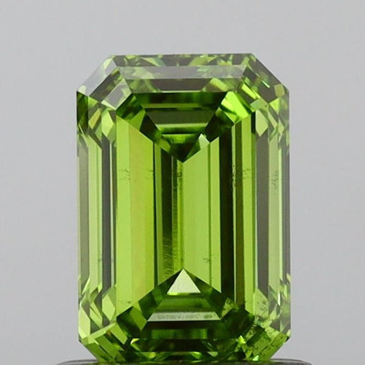 Lab-Grown Emerald Diamond - 1.02 Carats, Fancy Vivid Green Color, VS2 Clarity - Certified by IGI - Report Number: LG667436245