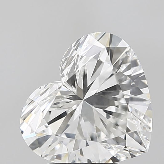 Lab-Grown Heart Diamond - 3.5 Carats, F Color, VS1 Clarity - Certified by IGI - Report Number: LG675507542
