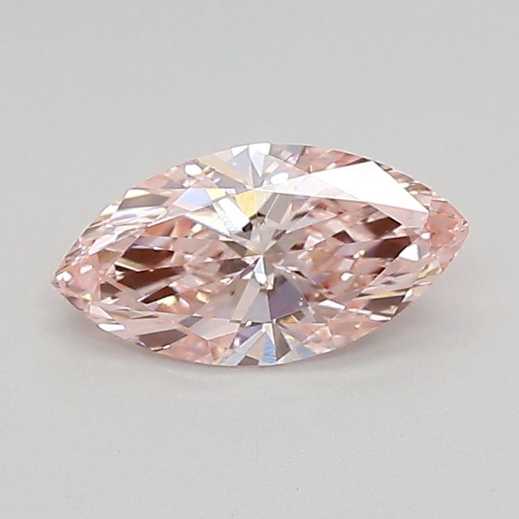 Lab-Grown Marquise Diamond - 0.59 Carats, Fancy Intense Pink Color, VS2 Clarity - Certified by IGI - Report Number: LG683527379