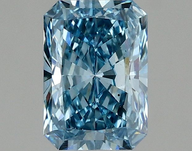 Lab-Grown Radiant Diamond - 1.04 Carats, Fancy Vivid Blue Color, VS2 Clarity - Certified by IGI - Report Number: LG636431185