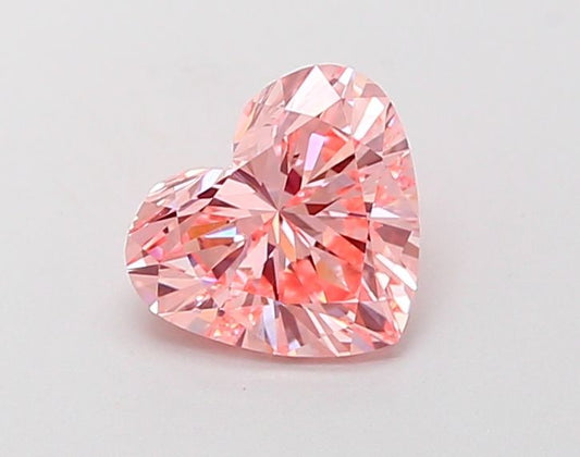 Lab-Grown Heart Diamond - 1.0 Carats, Fancy Vivid Pink Color, VS1 Clarity - Certified by IGI - Report Number: LG691565535