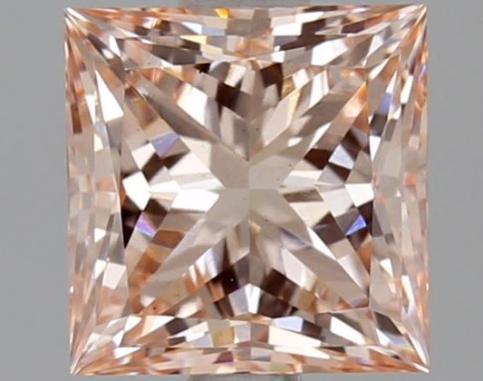 Lab-Grown Princess Diamond - 1.92 Carats, Fancy Intense Pink Color, VS1 Clarity - Certified by IGI - Report Number: LG634441434