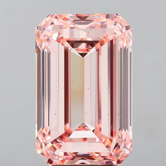 Lab-Grown Emerald Diamond - 8.0 Carats, Fancy Intense Pink Color, VS2 Clarity - Certified by IGI - Report Number: LG658495181