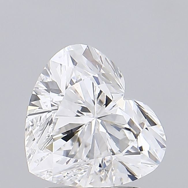 Lab-Grown Heart Diamond - 2.5 Carats, E Color, VS1 Clarity - Certified by IGI - Report Number: LG692541253