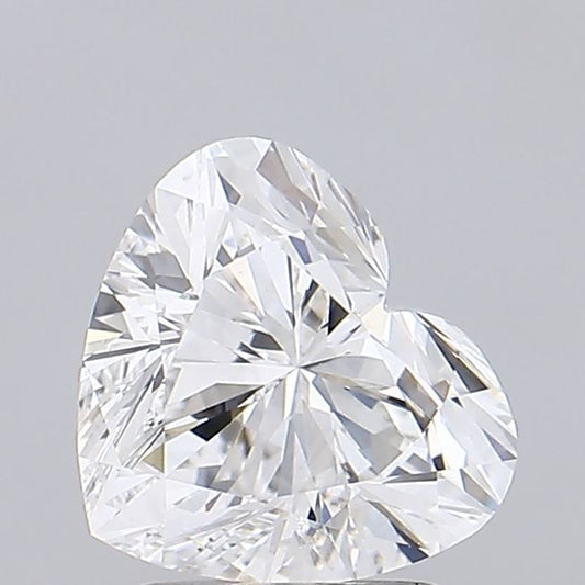 Lab-Grown Heart Diamond - 2.5 Carats, E Color, VS1 Clarity - Certified by IGI - Report Number: LG692541253