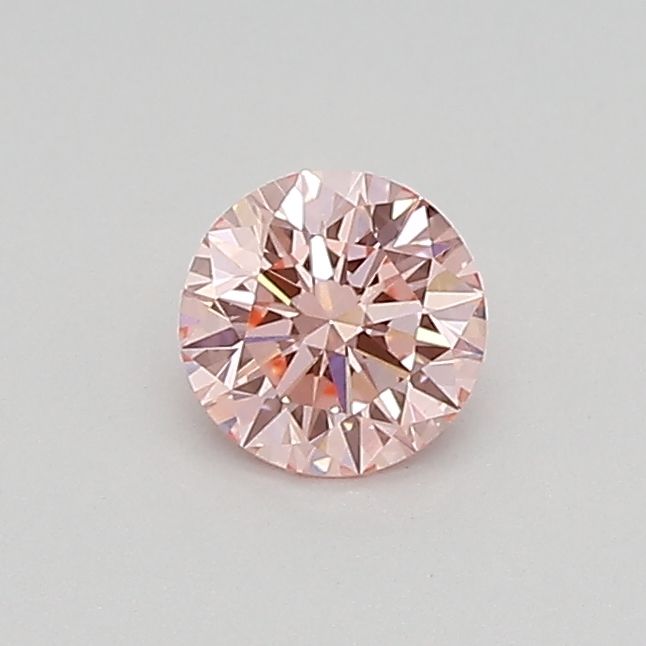 Lab-Grown Round Diamond - 0.32 Carats, Fancy Vivid Pink Color, VVS2 Clarity - Certified by IGI - Report Number: LG683527686