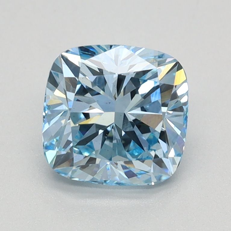 Lab-Grown Cushion Diamond - 1.1 Carats, Fancy Vivid Blue Color, VVS2 Clarity - Certified by IGI - Report Number: LG620423995