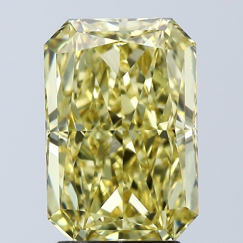 Lab-Grown Radiant Diamond - 3.57 Carats, Fancy Vivid Yellow Color, VS1 Clarity - Certified by IGI - Report Number: LG681513264