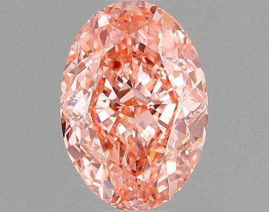 Lab-Grown Oval Diamond - 1.08 Carats, Fancy Vivid Pink Color, VVS2 Clarity - Certified by IGI - Report Number: LG677579233
