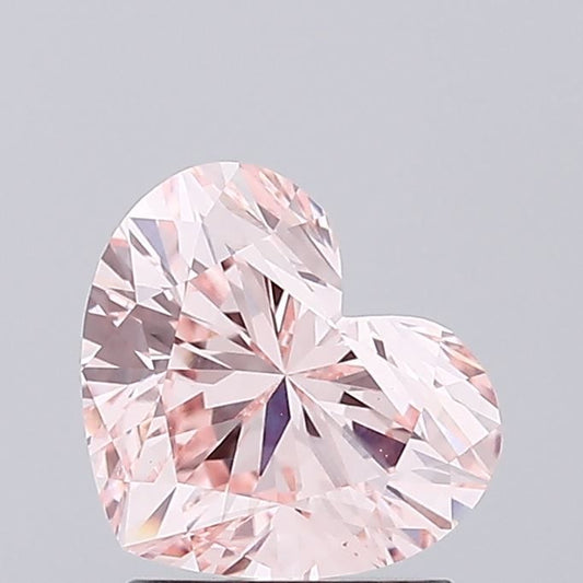 Lab-Grown Heart Diamond - 1.36 Carats, Fancy Intense Pink Color, VS1 Clarity - Certified by IGI - Report Number: LG677559317