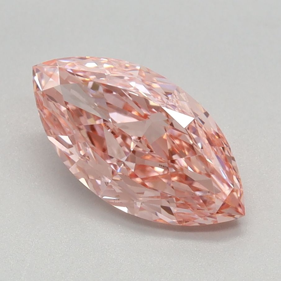 Lab-Grown Marquise Diamond - 1.2 Carats, Fancy Vivid Pink Color, VS1 Clarity - Certified by IGI - Report Number: LG674552645