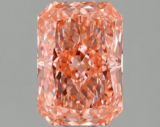 Lab-Grown Radiant Diamond - 1.47 Carats, Fancy Vivid Pink Color, VS2 Clarity - Certified by IGI - Report Number: LG665421497