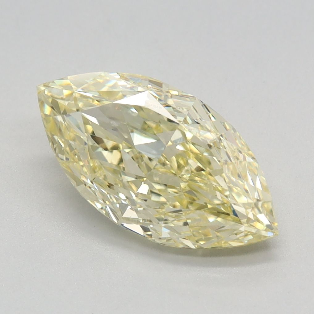Lab-Grown Marquise Diamond - 1.56 Carats, Fancy Yellow Color, VS1 Clarity - Certified by IGI - Report Number: LG653415316
