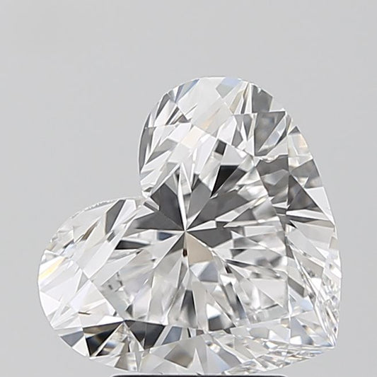 Lab-Grown Heart Diamond - 3.02 Carats, E Color, VVS2 Clarity - Certified by IGI - Report Number: LG680543164