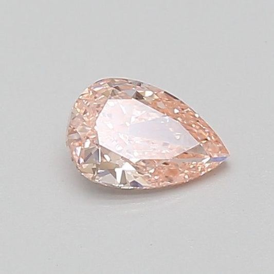 Lab-Grown Pear Diamond - 0.39 Carats, Fancy Intense Pink Color, VS1 Clarity - Certified by IGI - Report Number: LG692517277