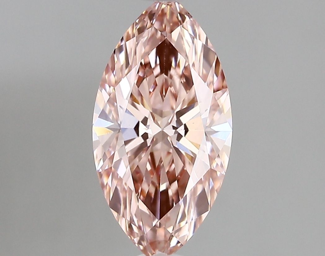 Lab-Grown Marquise Diamond - 1.17 Carats, Fancy Vivid Pink Color, VVS2 Clarity - Certified by IGI - Report Number: LG683527579